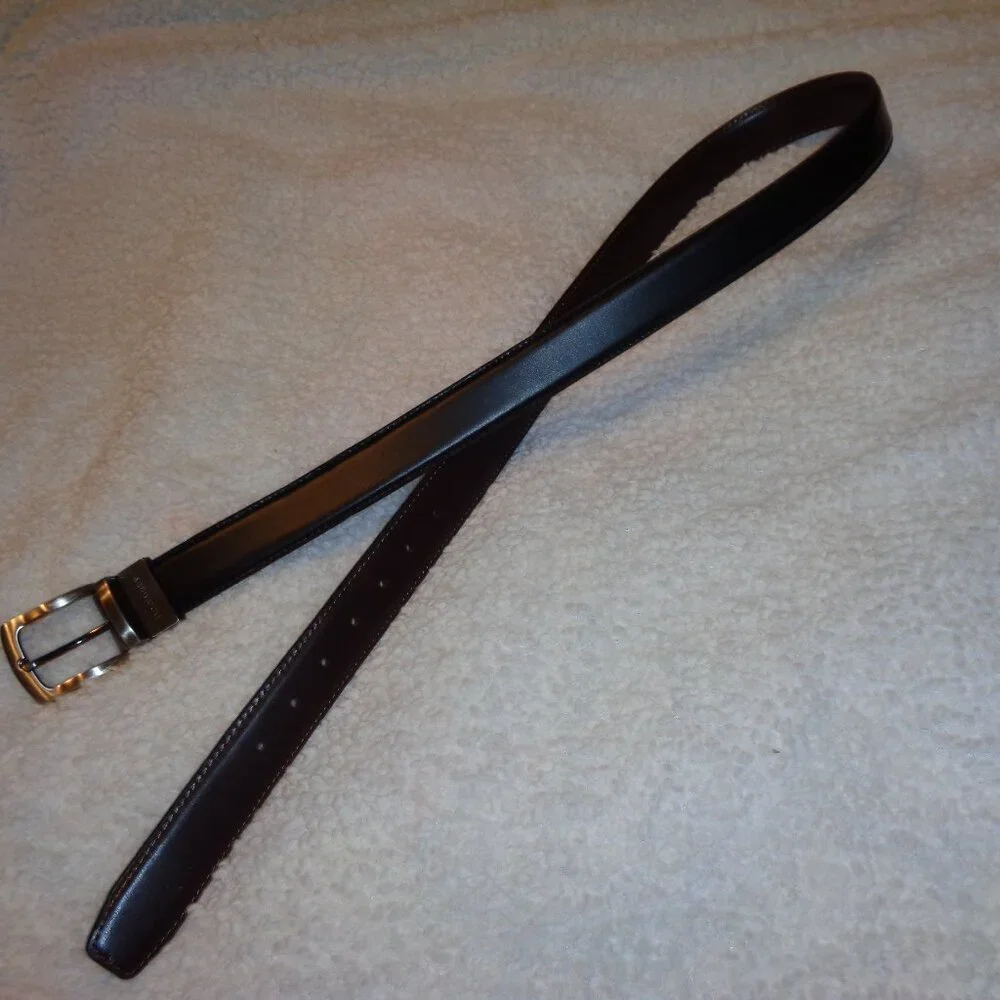 Dockers Men's Genuine Leather Black Belt Size L Large 38-40